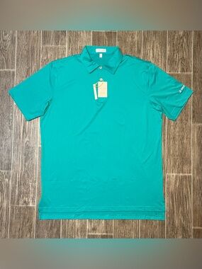 Peter Millar Summer Comfort Crown Sport Golf Polo Green Men’s Large Stretch
